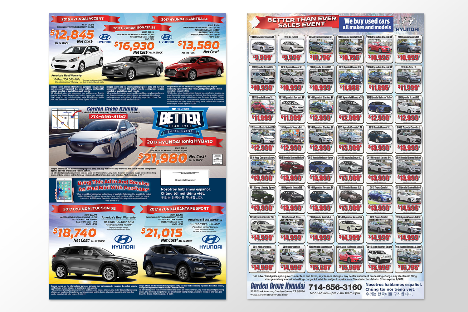 Garden Grove Hyundai Mailer